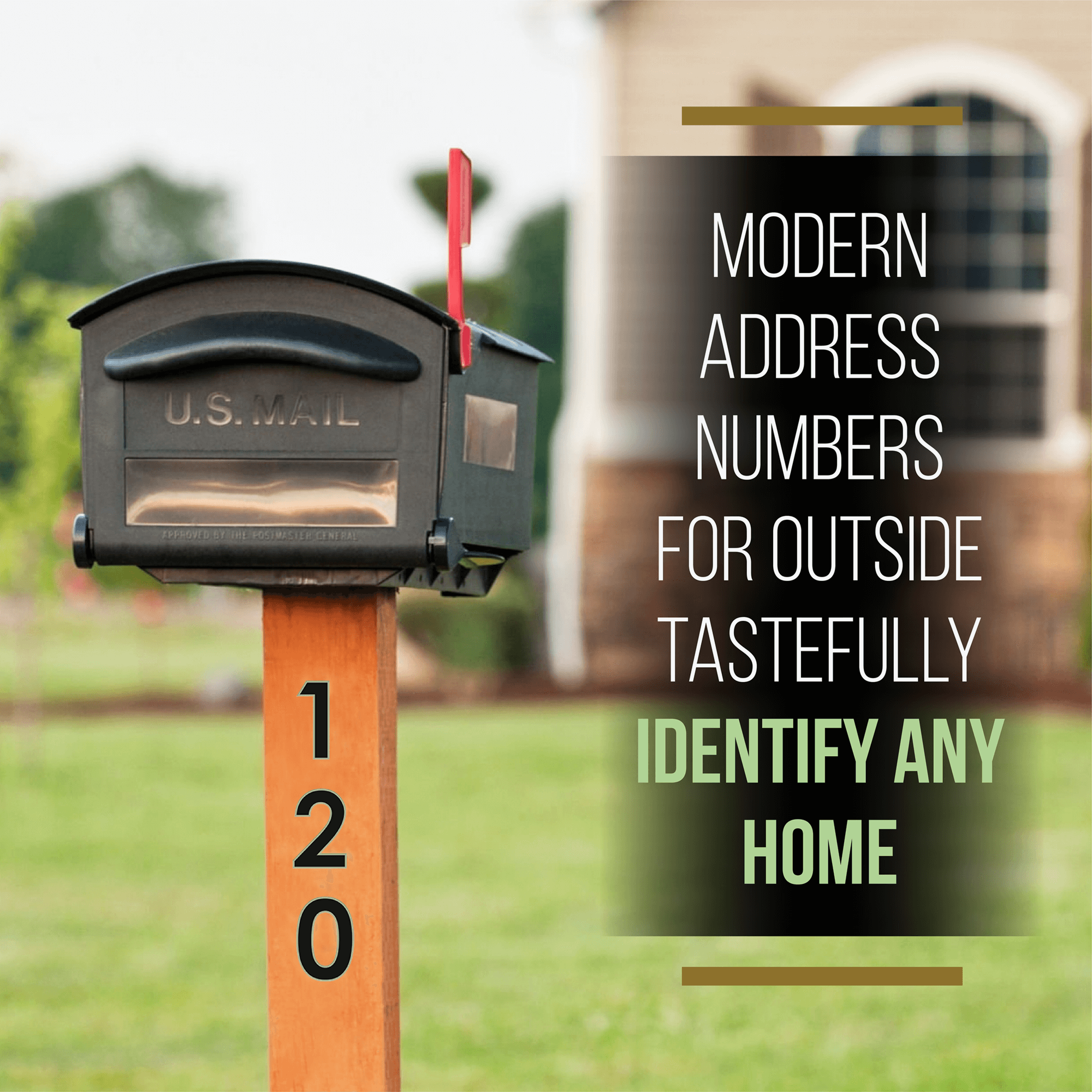 5 Inch Address Numbers for Home and Commercial Use - Modern, – Carvature