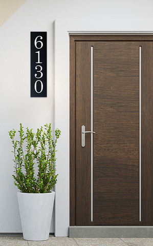 Vertical  House Number Address Plaque