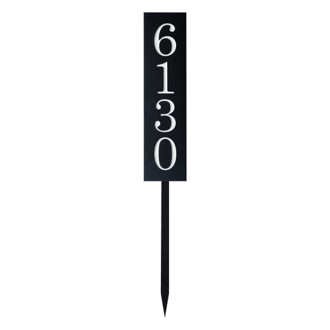 Vertical House Number Address Plaque with Stake for Outside Lawn,  Address Yard Sign