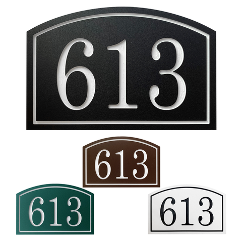 Long Arch House Numbers Address Plaque