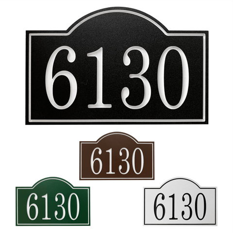 Arch One Line  House Numbers Address Plaque