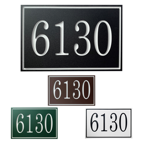 Rectangle House Numbers Address Plaque