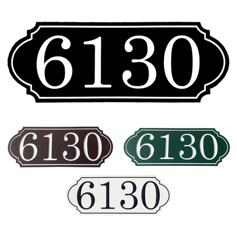Designer Side Arch House Numbers Address Plaque
